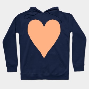 Peach Fuzz Heart Pantone Color of the Year 2024 Hoodie